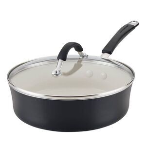 Rachael Ray - 3qt Cucina Ceramic Nonstick Saute Pan Peppercorn